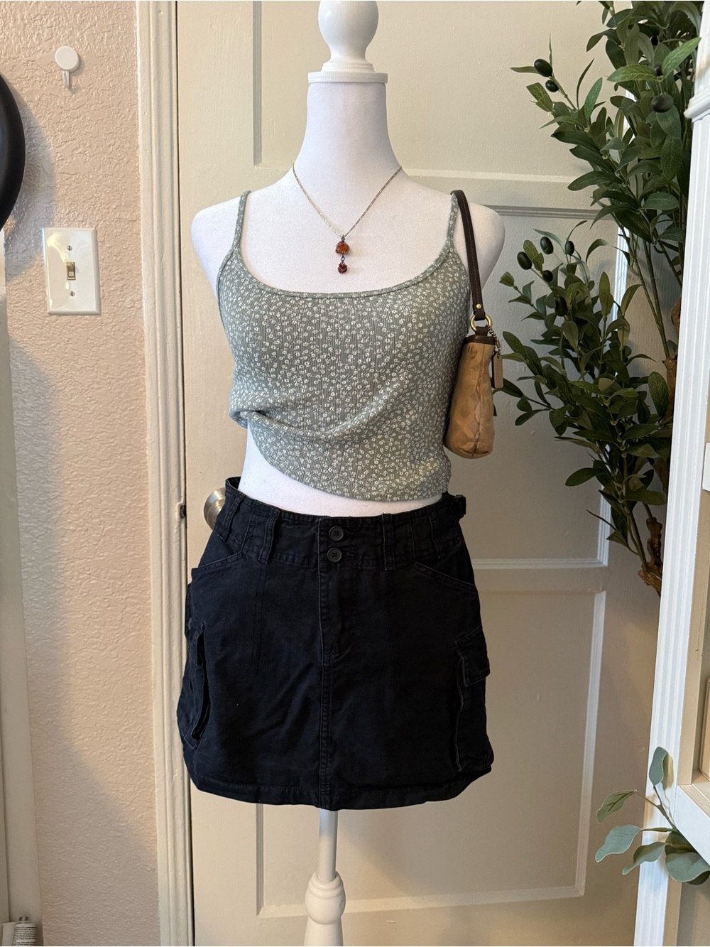 John Galt black cargo skirt 
 - Women Skirts